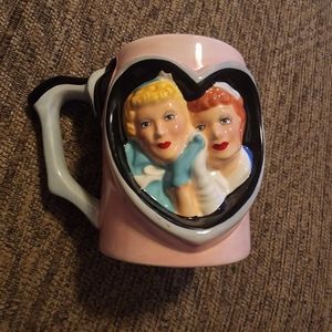 I Love Lucy Vandor 3D Best Friends Forever Pink Coffee Cup Mug 🔥 NEW 🔥